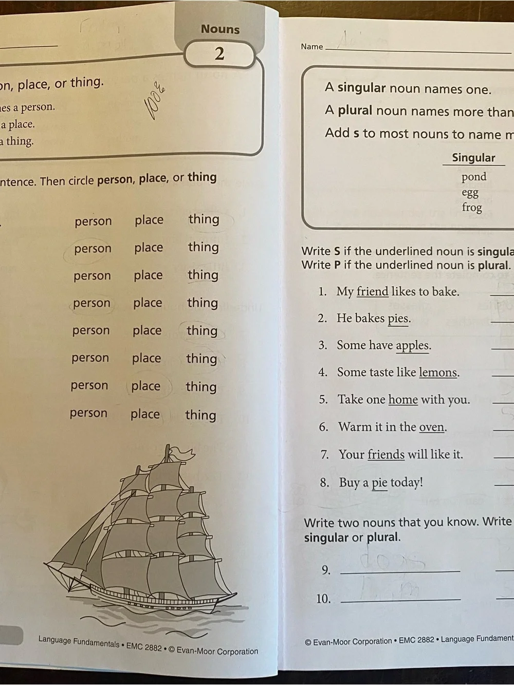 Evan-Moor language fundamentals